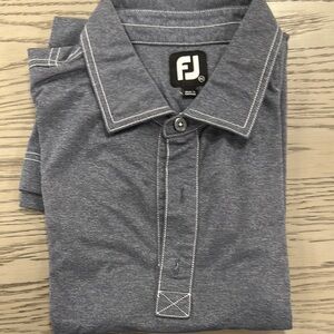 FootJoy Blue Polo Shirt Moisture-Wicking Athletic Design